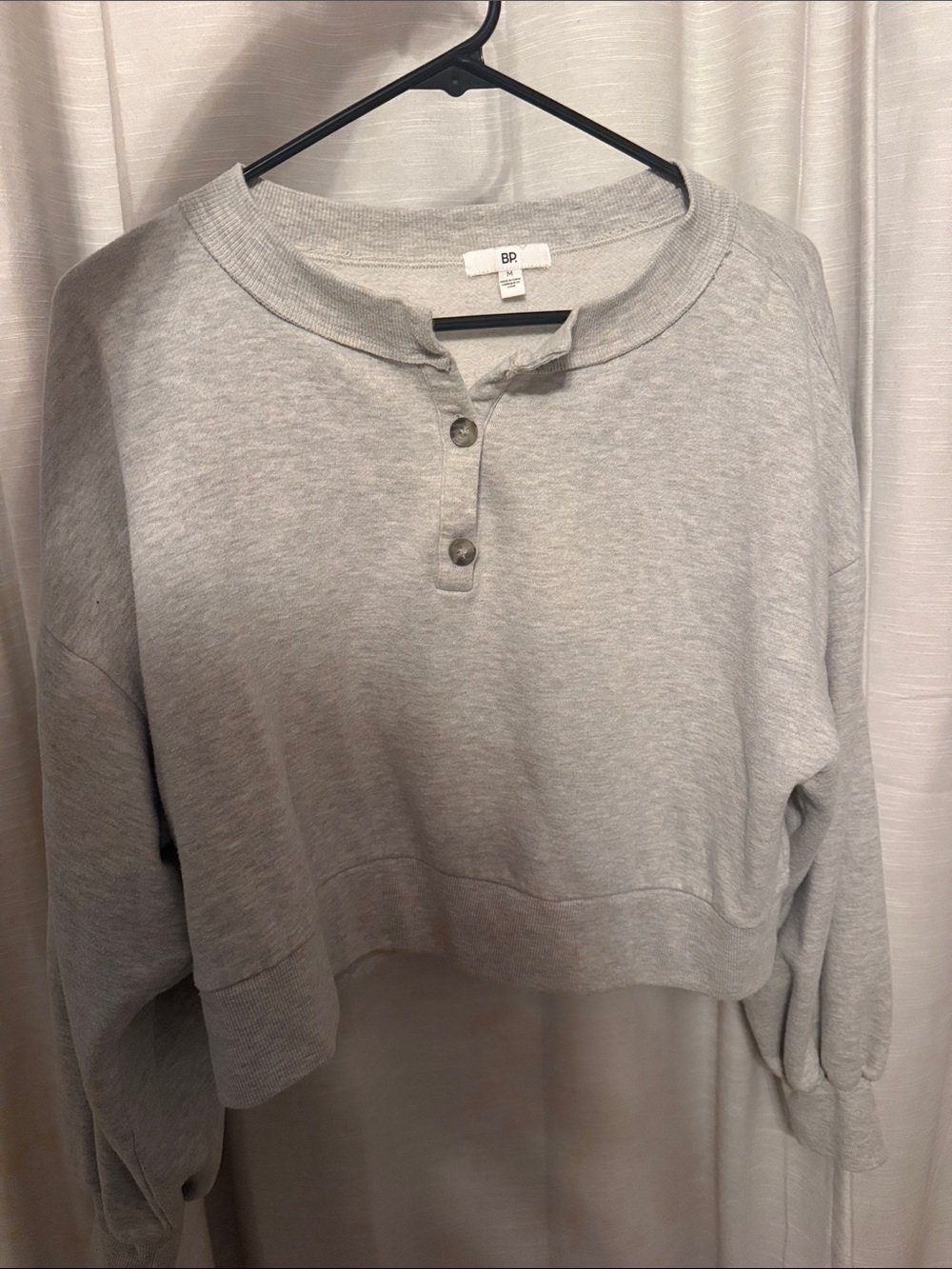 Boxy henley pullover|Size M|BP